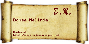 Dobsa Melinda névjegykártya