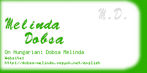 melinda dobsa business card